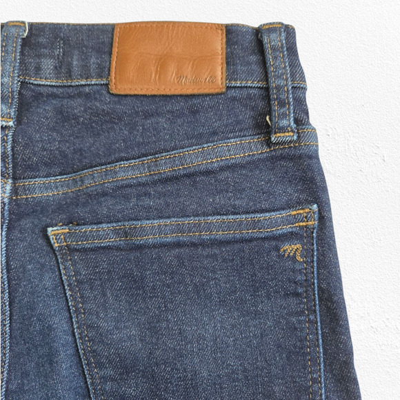 Madewell 9" Dark Wash Stretch Tencel Denim Mid-Rise Skinny Jeans Size 24 - Picture 8 of 10